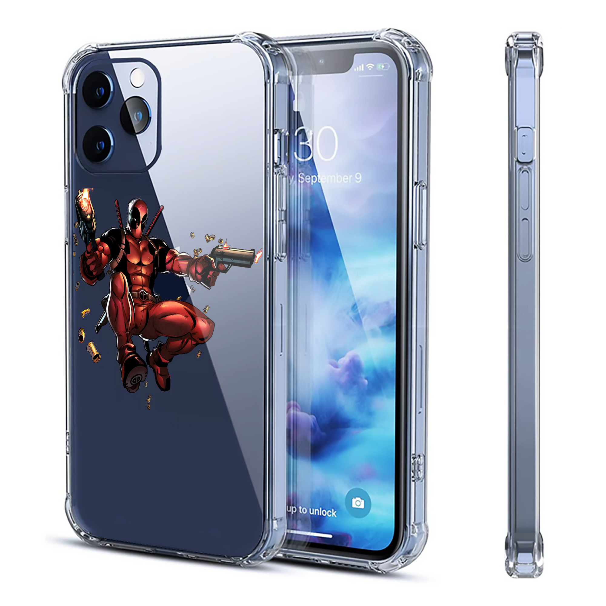 （画像用） Deadpool デッドプール 【iPhone 12シリーズ対応】透明スマホケース（クリアソフトケース）